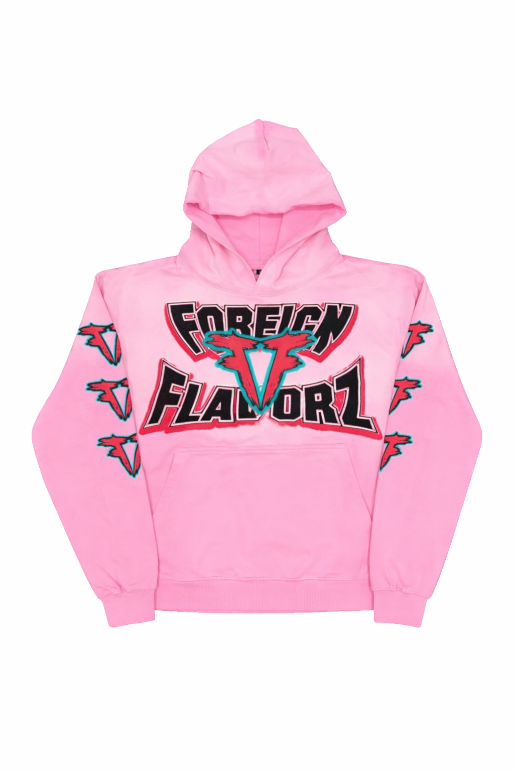 Foreign Flavorzz 2026 Pink Premium Sun Faded Hoodie