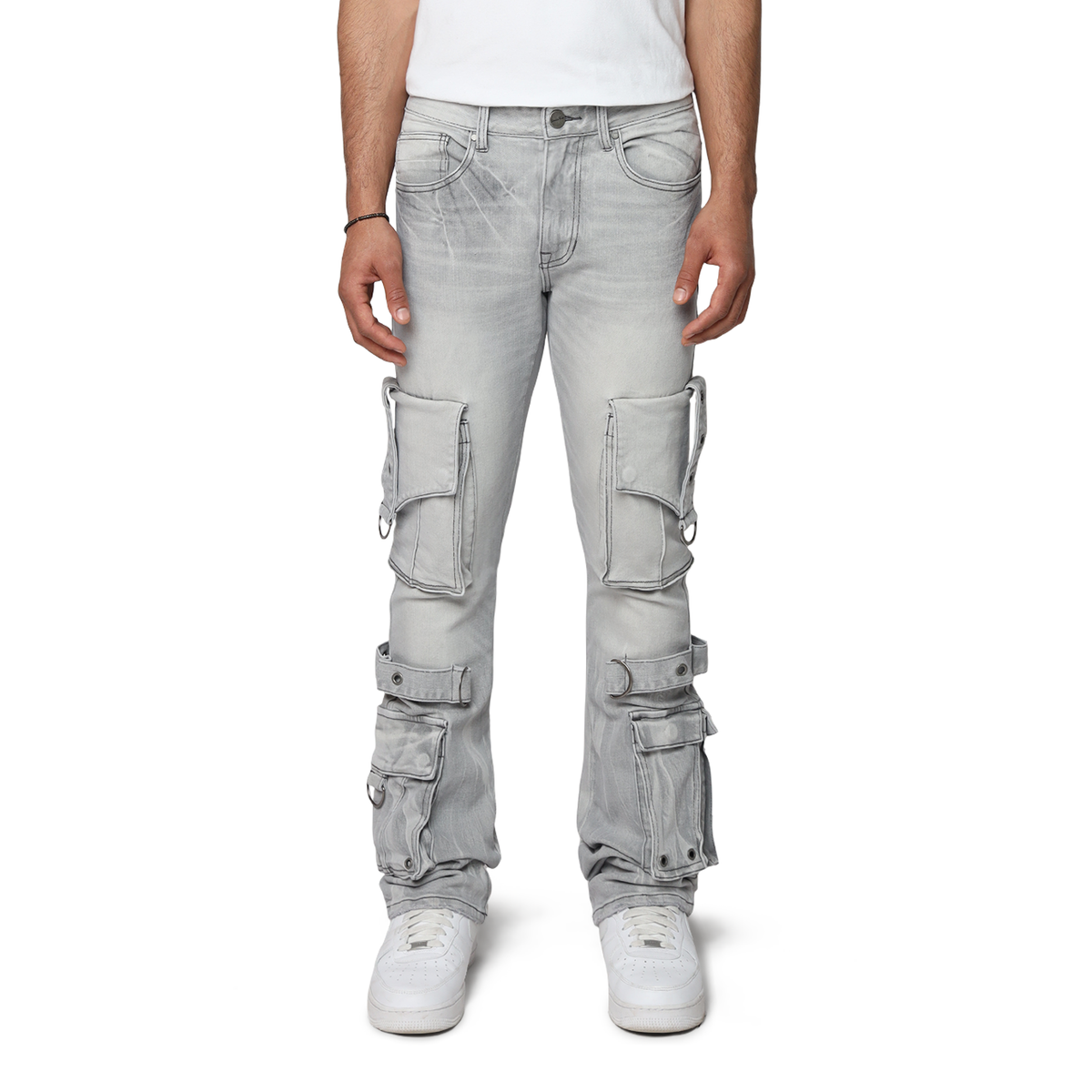 Eyelet Cargo Jeans