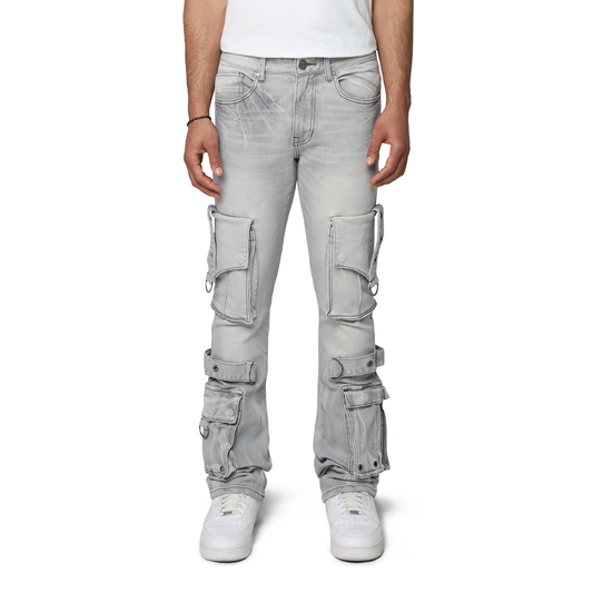 Eyelet Cargo Jeans