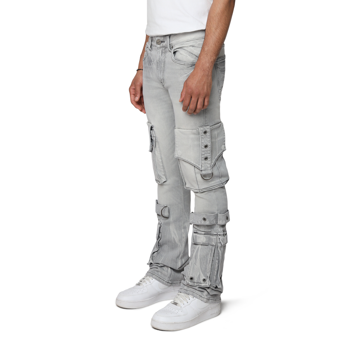 Eyelet Cargo Jeans