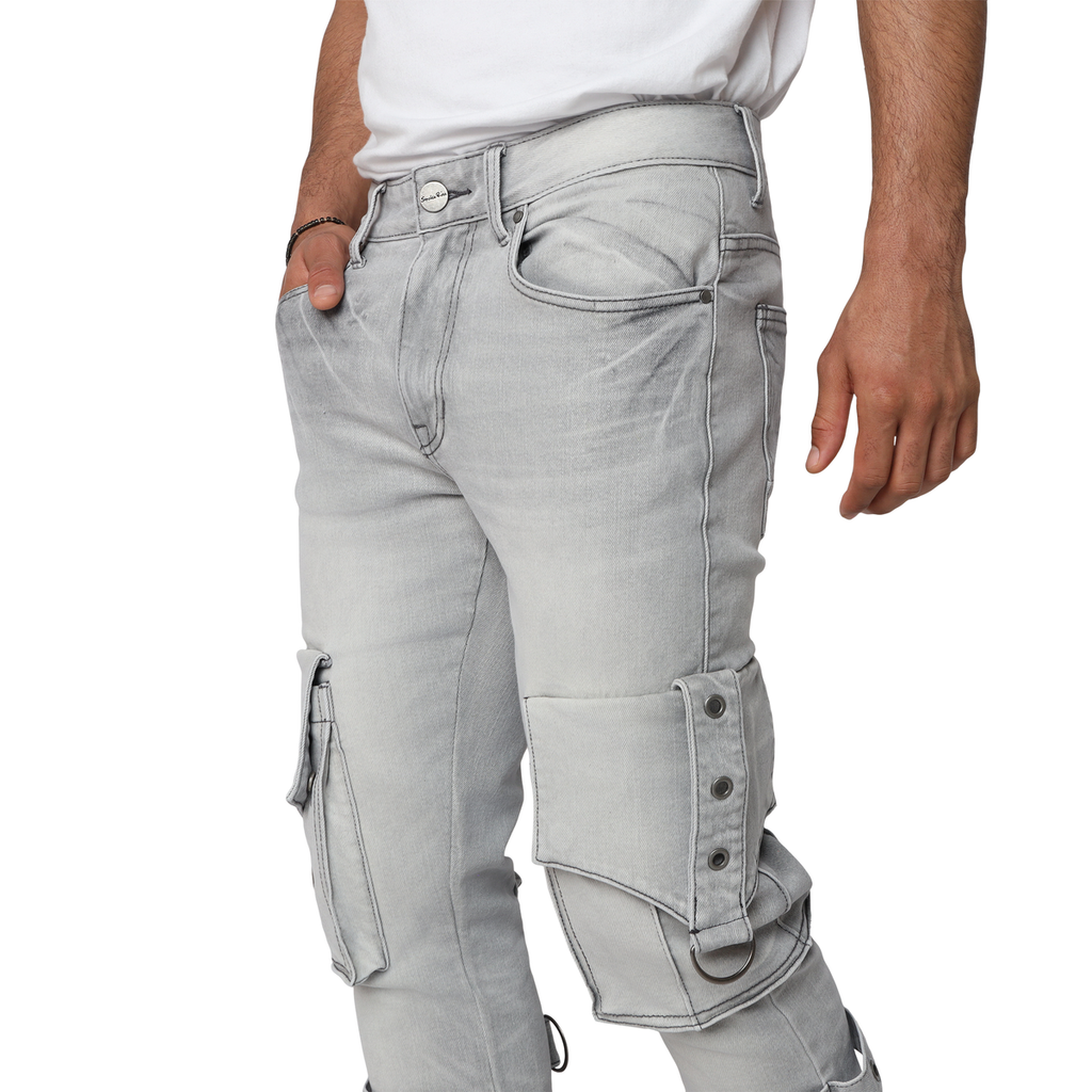 Eyelet Cargo Jeans