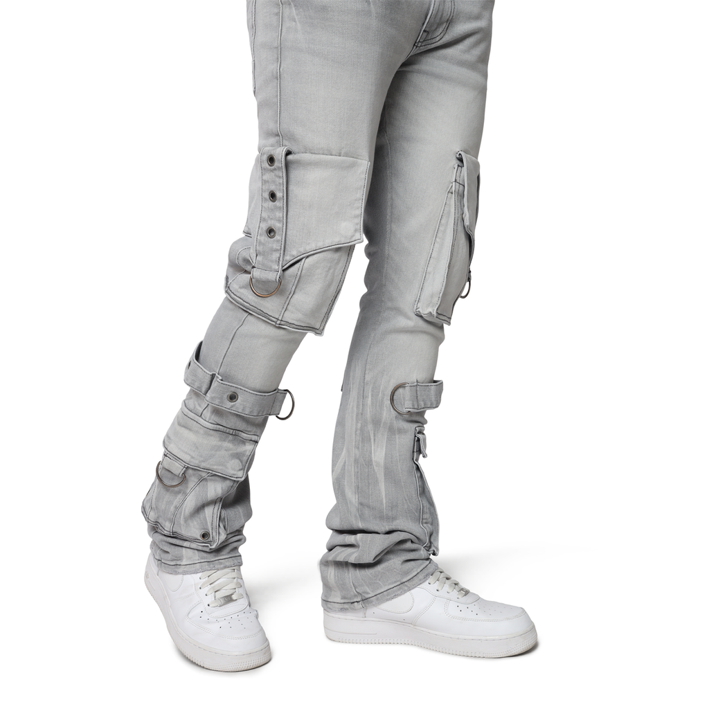 Eyelet Cargo Jeans