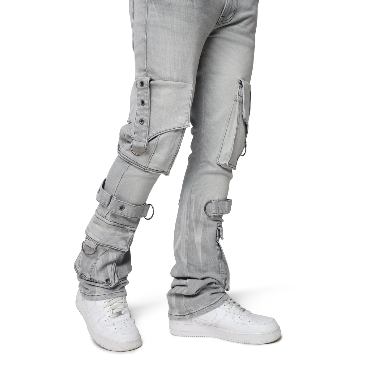 Eyelet Cargo Jeans