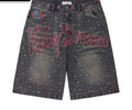 VALE FOREVER ICED OUT JORTS BLACK