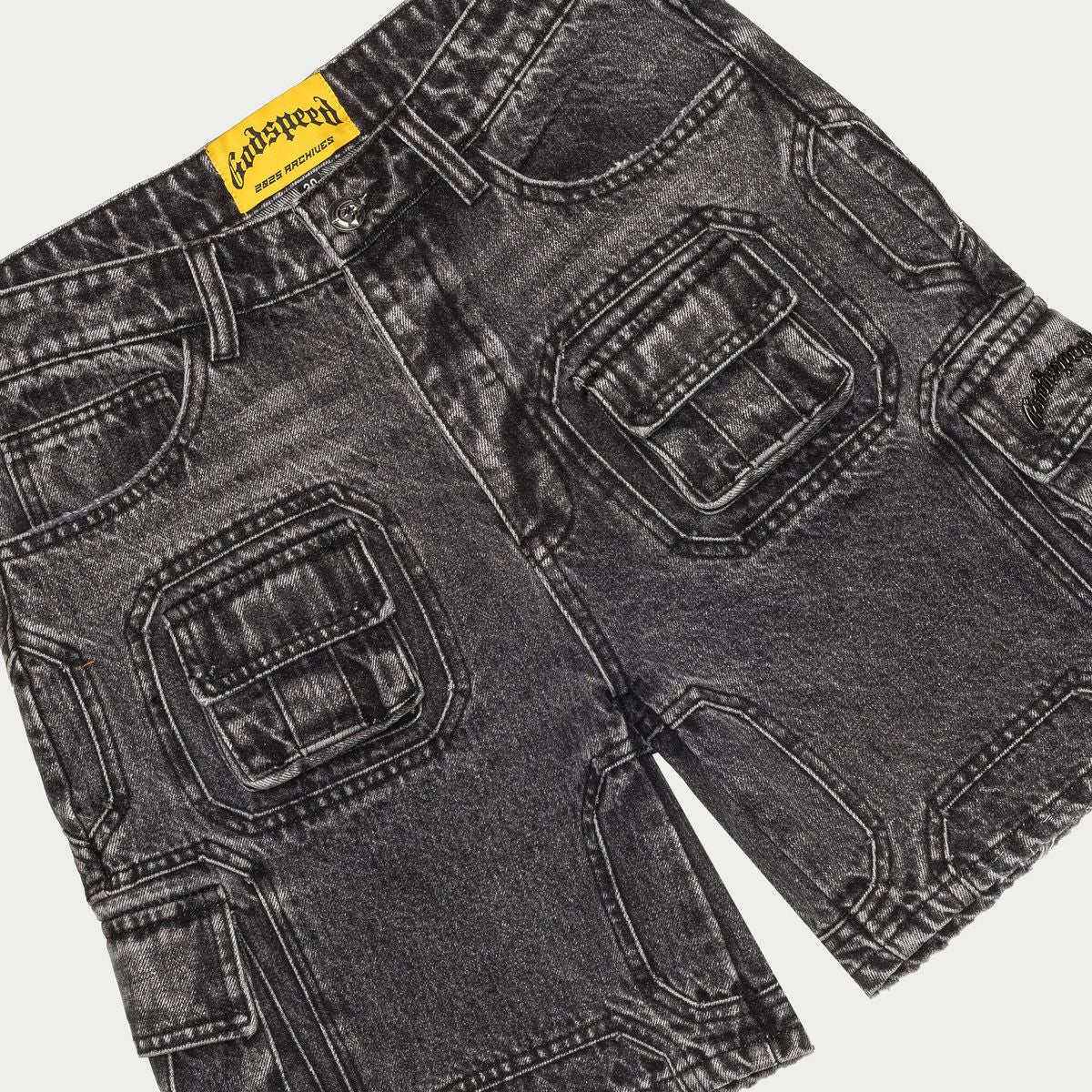 GODSPEED Octagon Cargo Denim Shorts