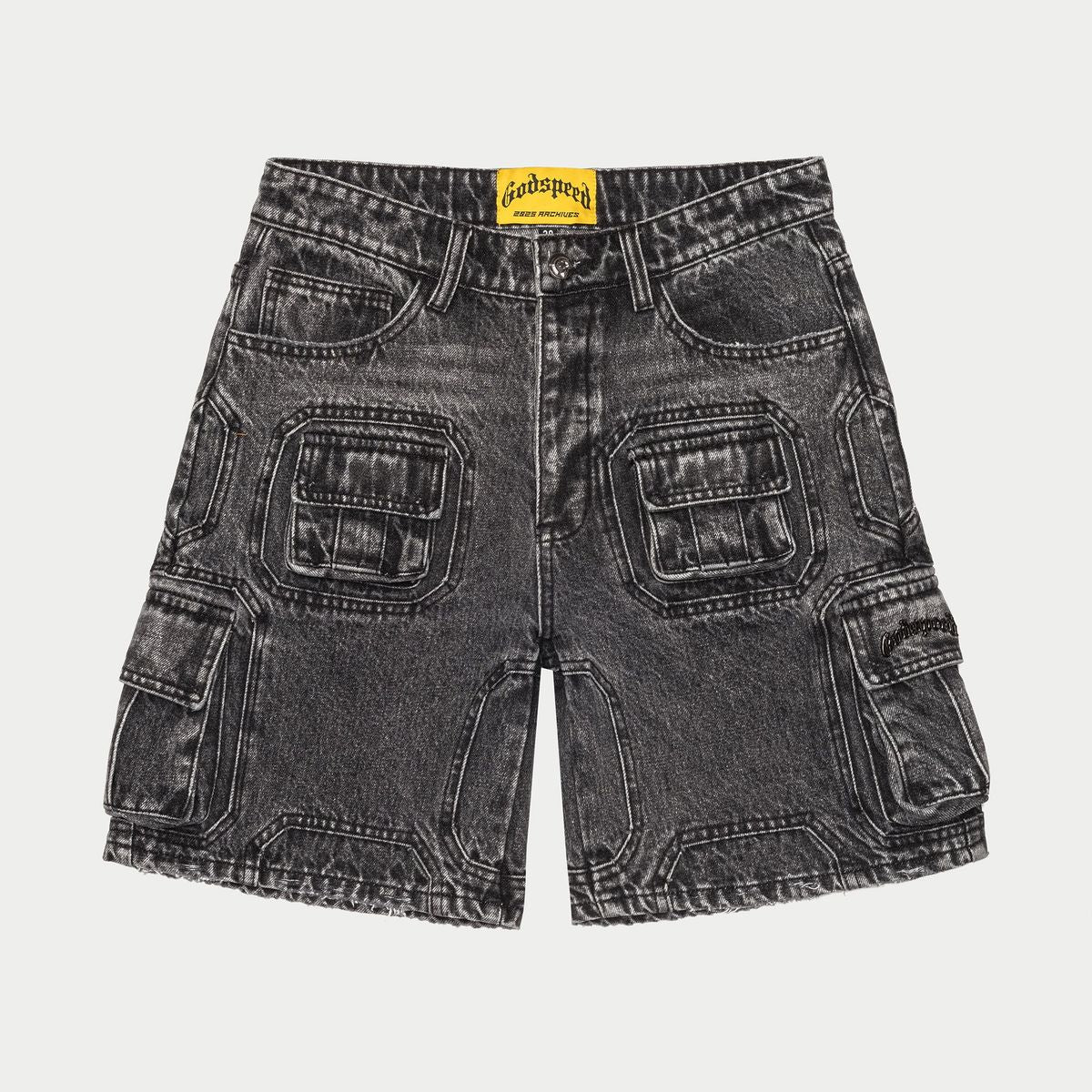 GODSPEED Octagon Cargo Denim Shorts