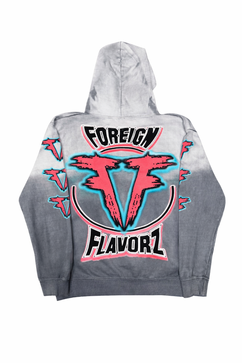 Foreign Flavorzz 2026 Grey Premium Sun Faded Hoodie