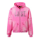 LOST INTRICACY Men's Pink Zip Up