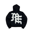 Mixed Emotion Black  End Rhinestone Hoodie