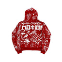 Mixed Emotion Red Graffiti Hoodie