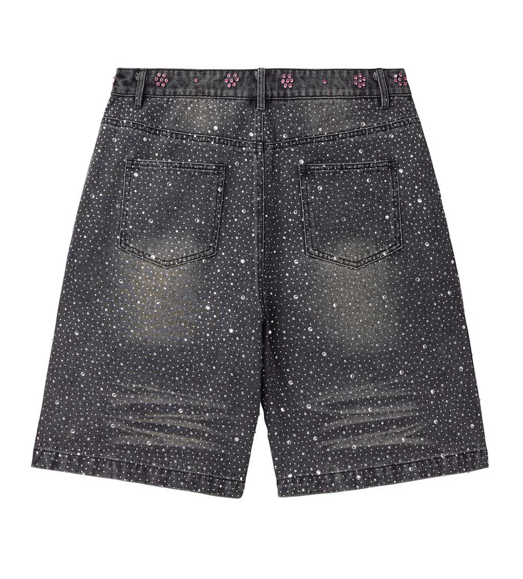 VALE FOREVER ICED OUT JORTS BLACK