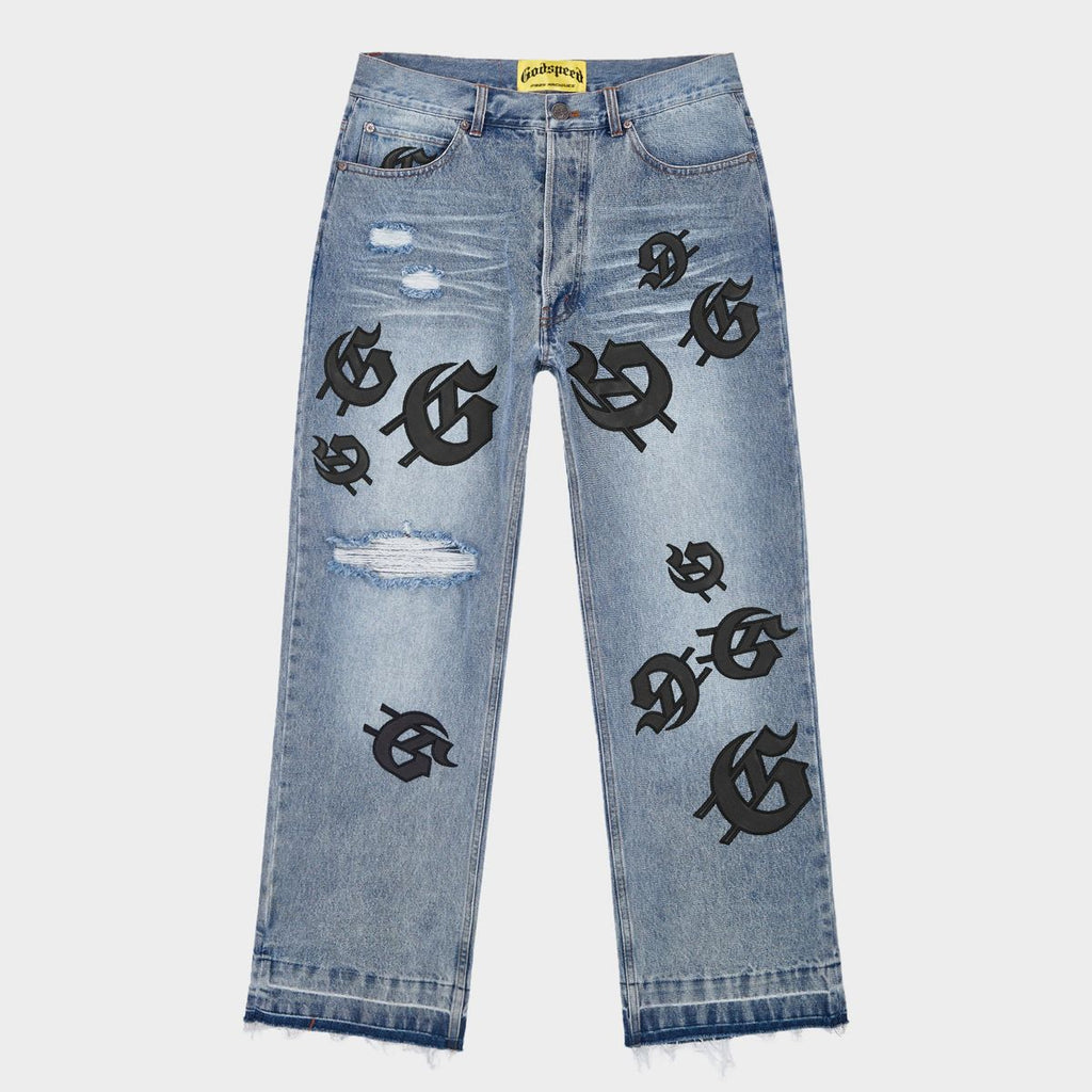 GODSPEED Scattered Gs Logo Denim